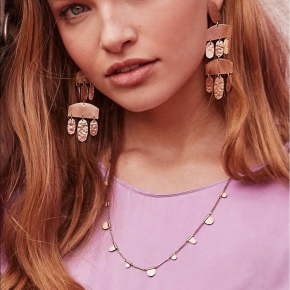 Kendra Scott Olive Long Necklace Rose Gold - Picture 1 of 4